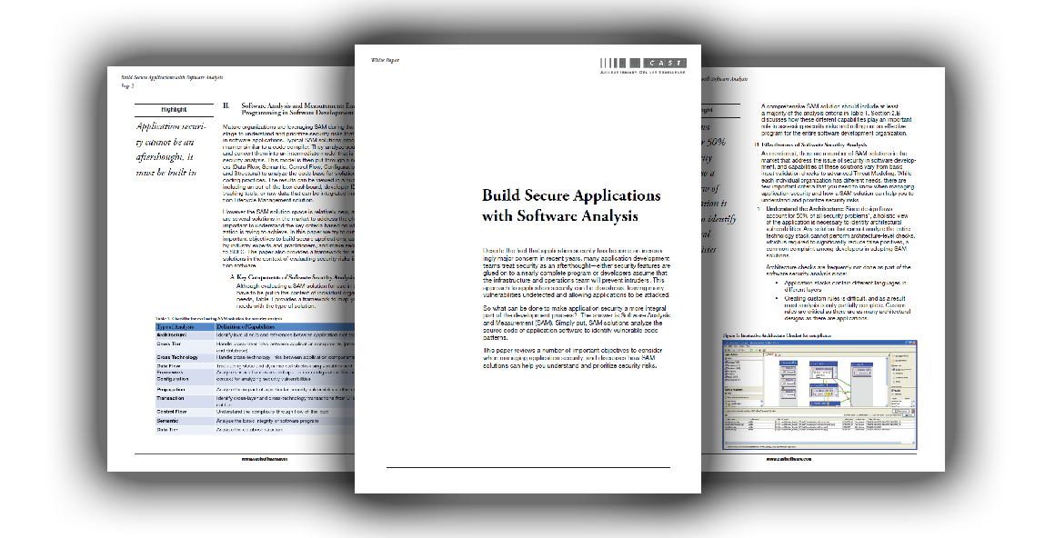 Build Secure Applications With Software Analysis